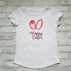 Embroidered Happy Easter shirt for girls.